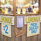 Yaocom Metal Money Box,Morandi Purple,10.24 x 5.71 x 2.95 Inch,No Lid | Wall Mounted Drop Donation Cash Box for Farm Stand Collection Safe Suggestion Box with Lock Container for Home Office Outdoor