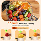 Juicer Machines with 6.5" Large Chute,4-in-1 Cold Press Juicer for Whole Vegetables Fruits,AC Motor,120oz Large Capacity, Makes Juice,Nut Milk & Sorbet,Premium Gray,Easy to Clean.(Advanced Space Gray)