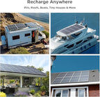 N-Type 16BB 400W Bifacial Solar Panel, 2Pcs 200 Watt Solar Panel 12V, 25% High Efficiency Monocrystalline PV Module,for RV Van Trailer Camper Marine Rooftop Home Off Grid (200w 2-Pack Silver)