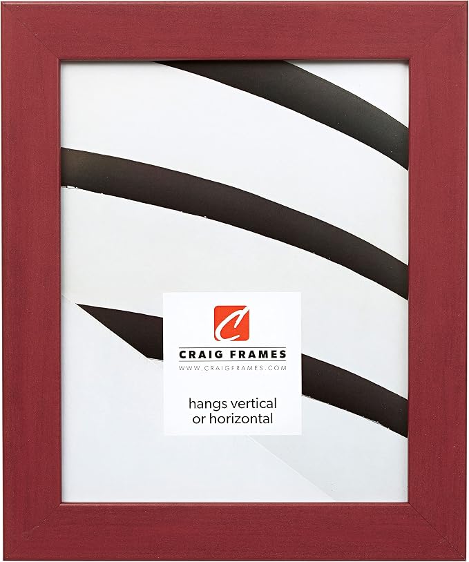 Craig Frames 26024 18 by 36-Inch Picture Frame, Smooth Wrap Finish, 1.26-Inch Wide, Red