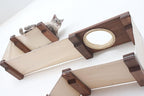 CatastrophiCreations Cat Wall Mounted Play Cat Condo, Bamboo Frame, Modular Design, Sisal Pole, Hammock, 18" and 34" Sections