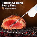 0.5 Sec Instant Read Grill Meat Thermometer Digital Food Cooking BBQ, White