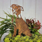 Corten Steel American Pit Bull Terrier Dog Silhouette Yard Stake (Small)
