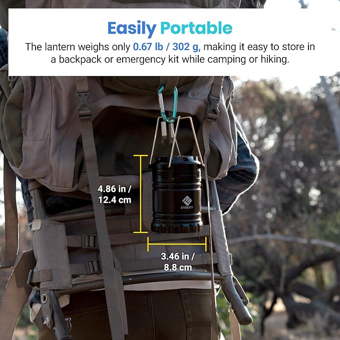 Etekcity LED Camping Lanterns, Battery Included, 4 Pack | Power Outages, Hurricane Preparedness, Camping Essentials, Emergency Kit, Water Resistant, Collapsible Design
