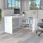 NicBex Kimberly-DW-00202-LWJ Home Office Desks, 59.64"x45.86"x30.11", White