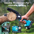 Seesii Mini Chainsaw, 6-inch Mini Chainsaw Cordless, Handheld Electric Power Chain Saw with Battery, for Tree Trimming Wood Cutting,Gifts for Father, Dad, Husband, Men