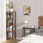 Corner Shelf, Corner Bookcase, Industrial 5-Tier Square Shelf Stand Display Rack,Wall Corner Bookshelf, Living Room, Home Office, Kitchen