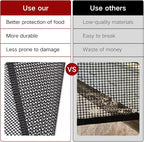 3 Pack Grill Mesh Mat Outdoor Grill, Heavy Duty and Non Stick BBQ Grilling Mats & Baking Mats, Resuable and Easy to Clean, Works on Gas Charcoal and Electric BBQ (15.7 x 13 Inch x 3 pcs)