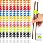 1000 Pcs Reusable Chopsticks Helper Multicolor Plastic Practice Chopstick Trainer Hinges Connector Training Chinese Chop Non Slip Stick Helper for Adult Learner Beginner