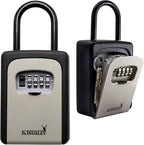 Kingsley QCH-812 Extra Large Capacity Key Storage Box, Hanging or Wall Mounted, Water Resistant Realtor Key Lock Box for AirBnB, Spare Keys, Home, Apartment