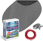Winter Swimming Pool Cover for 18 ft x 24 ft Aboveground Oval Pool Size, Secure Choice Series, Solid Material, Color - Granite Gray, Pool Cover Choice 331824-4CHOICE