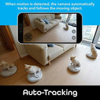 Scope indoor 1080p HD Smart Auto-Tracking Security Camera, White, Motion Only