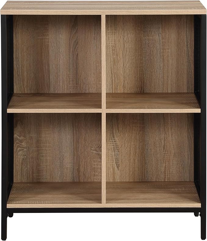 OSP Home Furnishings Ace Contemporary Modern Storage Cube Bookcase, 4 Cubes, River Oak Finish