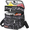 MIYCOO Lunch Bag for Men & Women, Expandable Double Deck Lunch Box, 15L | Leakproof & Waterproof, Portable, Large Soft Insulated Cooler bag for Adult, Work, Camping, Beach, Picnic, Travel