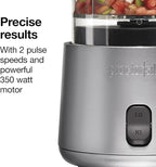Proctor Silex Durable Electric Vegetable Chopper & Mini Food Processor | 3.5 Cup Bowl | 2 Speeds For Chopping, Puree & Emulsify | Stacking Design For Easy-Assembly | 350 Watts | Silver | 72870