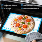 Silicone Baking Pastry Mat,36" x 24" Large Non Stick Sheet Mat with Measurement, Non-slip Food Grade Dough Rolling Mat for Making Cookies,Macarons,Bread