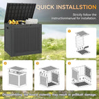 32 * 2 Gallon Outdoor storage deck Box Waterproof ，garden tool,backyard cushion,poolside storage,Small delivery boxes for outside,Two Boxes/set (Rattan Black