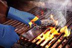 KITCHEN PERFECTION S Silicone Smoker BBQ Gloves - Heat Resistant Oven Mitts | Waterproof, 5-Finger Design For A Better Grip, for Pitmasters, Meat Smoking, Grilling, Cooking, Frying Turkey | Grill Gift