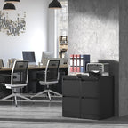 2 Drawer File Cabinet,Black Metal Filing Cabinets for Home Office,Vertical File Cabinet with Lock for A4/Letter/Legal Size Files,Assembly Required