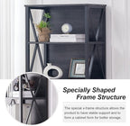 HOMISSUE Bookshelf, 6-Tier Bookshelf, Rustic Wood Metal Bookshelves and Bookcases, Freestanding Open Book Shelf, Industrial Tall Bookcase for Home Office, Living Room and Bedroom, Vintage Grey