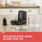 BLACK+DECKER 1.5-Cup Electric Food Chopper, One Touch Pulse, 150W Motor, Stay-Sharp Blade, Dishwasher Safe (Pack of 2)