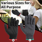 12 Pairs Black Gloves Men Women, Cooking Gloves for BBQ, Cooking, Grilling, Oven, Heat Resistant, Mechanics, Welding, Gardening Field Dressing Safty Work Gloves Bulk, Medium
