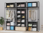 HOMIDEC Closet Organizers and Storage, 9 Cube Storage Organizer, Black | Portable Closet Organizer, Storage Cubes Shelves, for Bedroom, Kids Room, Bathroom, Wardrobe, Clothes Rack