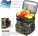 MIYCOO Lunch Bag for Men & Women, Expandable Double Deck Lunch Box, 15L | Leakproof & Waterproof, Portable, Large Soft Insulated Cooler bag for Adult, Work, Camping, Beach, Picnic, Travel