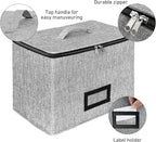 HURZMORO Stemware Storage Cases, Wine Glass Storage Box Containers for Glassware or Crystal, Holds 6 Red or White Glasses, Hard Top and Sides (Grey, Mug and Wine Glass Storage Box, 6 Compartments)