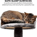 Furhaven 49.5" Tall Cat Tree for Indoor Cats, Ft. Sisal Scratching Posts, Plush Ball Toy, & Busy Box Toy - Tiger Tough Play Stairs Interactive Playground Tower - Gray, One Size