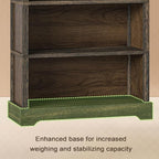 TVU 5-Shelf Wood Bookcase, 65 Inch Tall Bookshelf with Storage, Floor Standing Display Book Shelf, for Living Room Bedroom Study Office, Rustic Brown