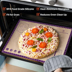 Baking Mat, 26" x 16" Silicone Extra Large Non Stick Baking Sheet Mat with Measurement Non-slip Dough Rolling Mat,Reusable Food Grade Silicone Counter Mat for Making Cookies,Macarons,Bread and Pastry
