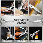 SSGP Heavy Duty Kitchen Shears Set - All Purpose Meat Scissors for Food | Sharp Japanese Stainless Steel, Dishwash Safe Detachable, Kitchen Scissors for Poultry Chicken Crab Leg Fishing, Cooking Gift