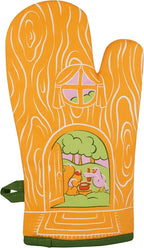 Blue Q I Put Wine in The Sauce Funny Oven Mitts - Cute Oven Mitts, Home Kitchen Gifts, Cooking Accessories, Super-Insulated Quilting, Comfy Natural-Fitting Shape, 100% Cotton, Size 12.5" L x 7.5" W