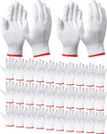 SATINIOR 36 Pairs Work Gloves White Cotton Polyester Liners Safety Work BBQ Gloves Liners Men Women Hand Protection