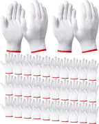 SATINIOR 36 Pairs Work Gloves White Cotton Polyester Liners Safety Work BBQ Gloves Liners Men Women Hand Protection