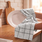 Urban Villa Kitchen Towels Cotton Dish Towels 20”x30” (Set of 6) Tiny Checks
