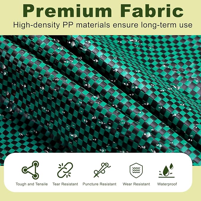 Remiawy Reusable Yard Waste Bags, 3 Packs 72 Gallons Lawn and Leaf Garden Bags with Reinforced Carry Handles Heavy Duty Garden Waste Bags Camping Yard Recycling Trash Bags for Debris Leaves Grass