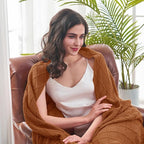 inhand Knitted Throw Blanket for Couch and Bed, Soft Living Room Home Decor Knitted Blanket with Tassel, Outdoor Lightweight Breathable Summer Blanket, Farmhouse Warm Woven Decorative, 50"x60"