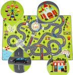 HOMORE Kids Play Mat Rug, Fun and Educational City Play Rug for Hot Wheels Track Racing and Toys, Kids Carpet Playmat Area Rug for Children Bedroom Play Room Nursery, 3x5 Feet