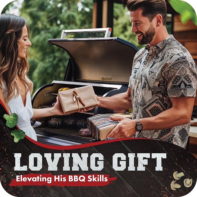 KITCHEN PERFECTION XL Silicone Smoker BBQ Gloves -Heat Resistant Oven Mitts | Waterproof, 5-Finger Design For A Better Grip, for Pitmasters, Meat Smoking, Grilling, Cooking, Frying Turkey | Grill Gift
