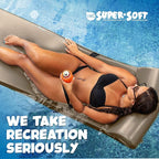 TRC Recreation Sunsation Vinyl Coated Foam Swimming Pool Float Mat Adult Lounger with Built-in Roll Pillow