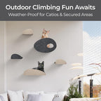 Accessory ADD-ON Curved Shelf Facade Covers Compatible with Cat Wall Shelves by Pryde Pets - 100% Sustainable PET Felt - Climber Sold Seperately - Cats Hammock Privacy and Safety Bumpers (Charcoal)