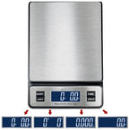 Weighmax W-2809 90 LB X 0.1 OZ Durable Stainless Steel Digital Postal Scale,Shipping Scale with AC Adapter, (Pack of 10)