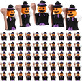 50 Pcs Halloween Mini Figurines Tiny Pumpkin Figures to Hide and Seek Rubber Wizard Miniatures Ornaments Gifts for Halloween Party Favors Table Decorations(Wizard)