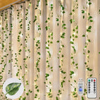 suddus Vines with Lights, 200 LED Fairy Lights with Vines, Pothos Curtain String Lights with Remote for Bedroom, Dorm, Wedding, Party, Wall, Indoor, Outdoor Decor, 6.5ft x 6.5ft