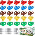TOPNEW 25PCS Rock Climbing Holds for Kids, Large Climbing Holds for Play Set, Swingset - Adult Rock Wall Holds with Mounting Hardware for Indoor Outdoor Rock Climbing Wall