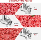 Meat Grinder & Stainless Steel Slicer Shredder Attachment for KitchenAid | Sausage Stuffer, Food Slicer, Shredder, Cheese Grater & Salad Maker, 4 Plates, 4 Blades, Food-Grade Metal, COFUN