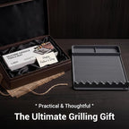 Silicone Grill Mat for Blackstone Griddles & Outdoor Grills - Heat Resistant (450°F) Countertop Protector, Non-Slip Tool Organizer & Grease Catcher, 16x11.5 Inch(Grey)