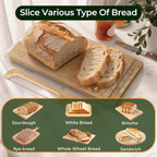 Upgrade Bread Bow Knife and Board Set,Sourdough Bread Slicer and Bread Cutting Board with Magnetic Storage,Space-saving,Right & Left Handed,Perfect for Bagels,Homemade,Ideal Baking Gifts for Woman
